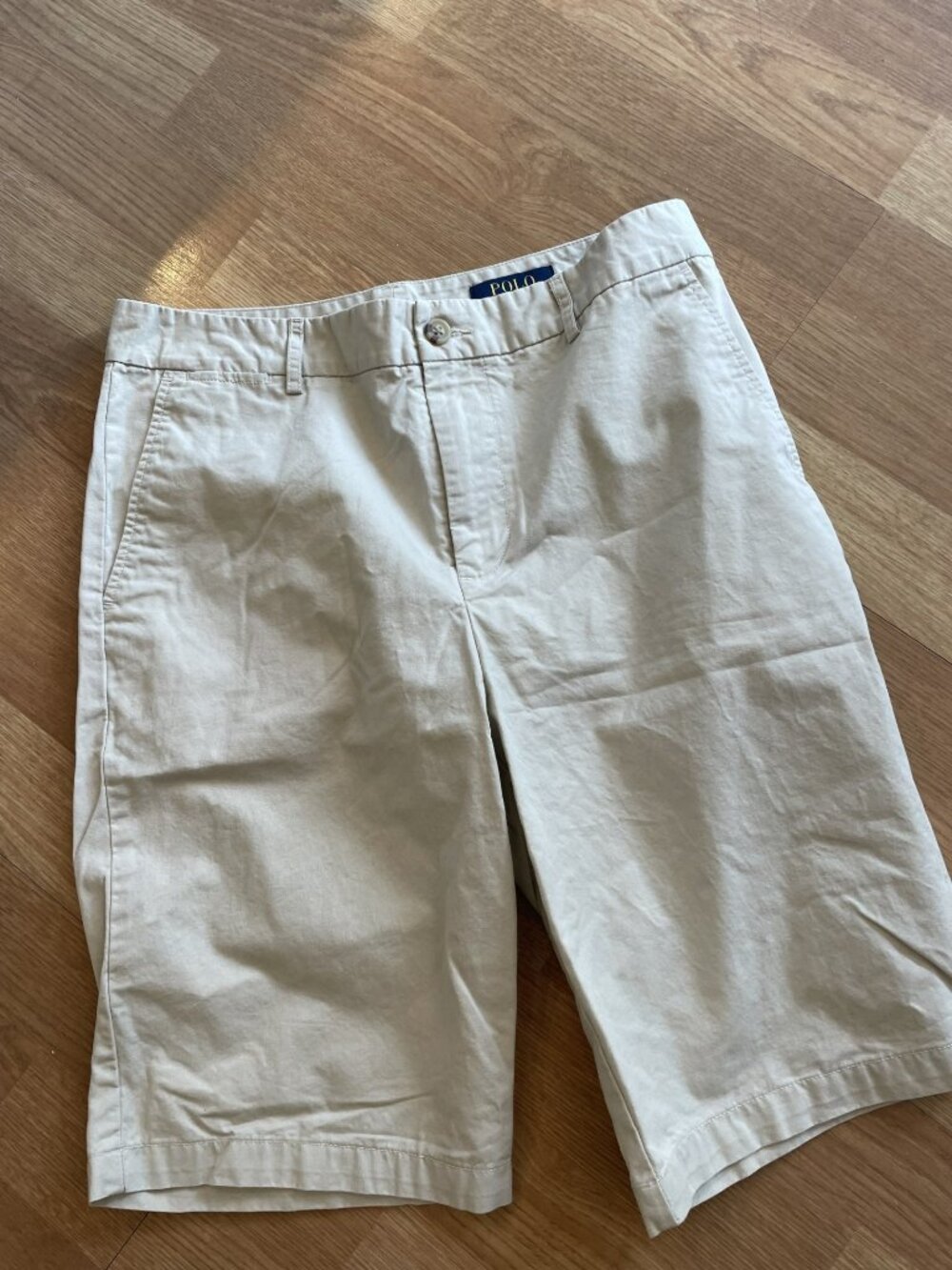 Polo Ralph Lauren Boys 18 Khaki flat front shorts cotton